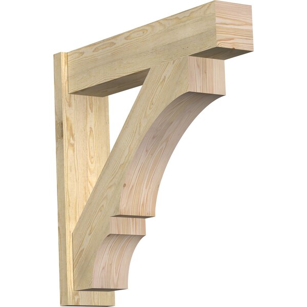 Ekena Millwork Balboa Block Rough Sawn Outlooker, Douglas Fir, 8"W x 36"D x 36"H OUT08X36X36BOA05RDF - main